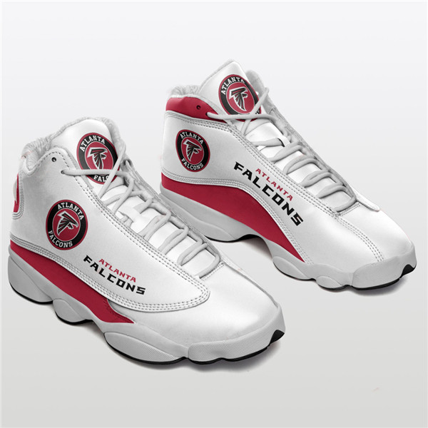 Women's Atlanta Falcons AJ13 Series High Top Leather Sneakers 003